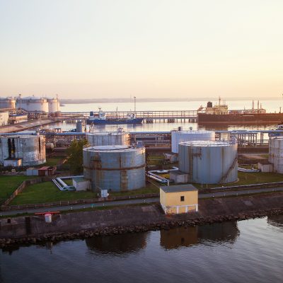 fuel tanks in the port